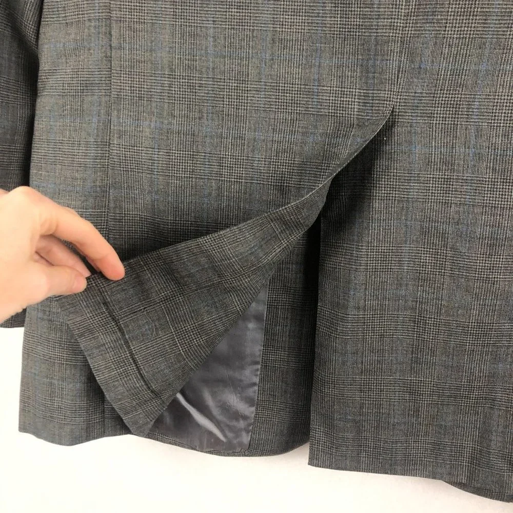 Brooks Brothers Vintage Men's Size 41R Grey Blue Wool Blend Sport Coat Blazer